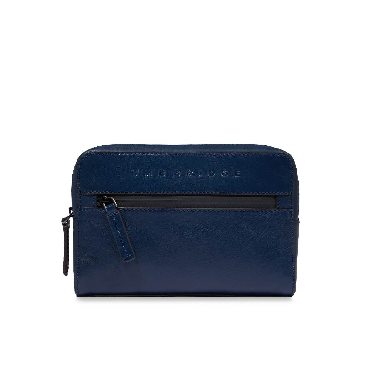 Men's leather pouch BROWN/DARK RUTHENIUM | The Bridge