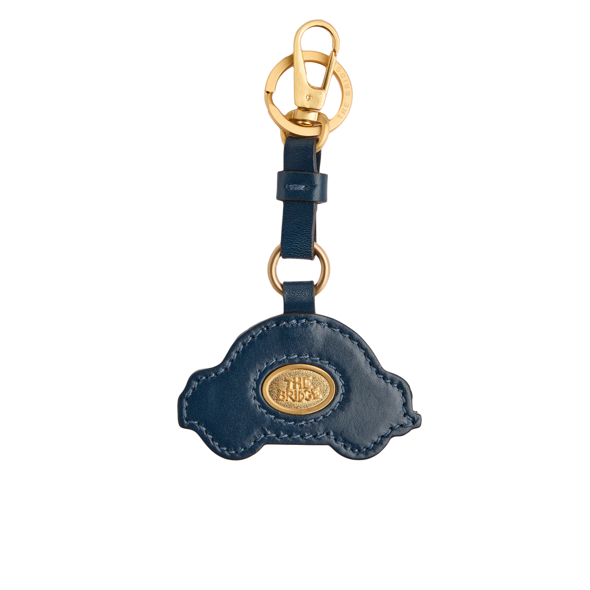 Leather Keyring with Hook NIGHT/GOLD | The Bridge