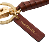Leather Keyring with Hook - Brown leather bags and accessories | The Bridge