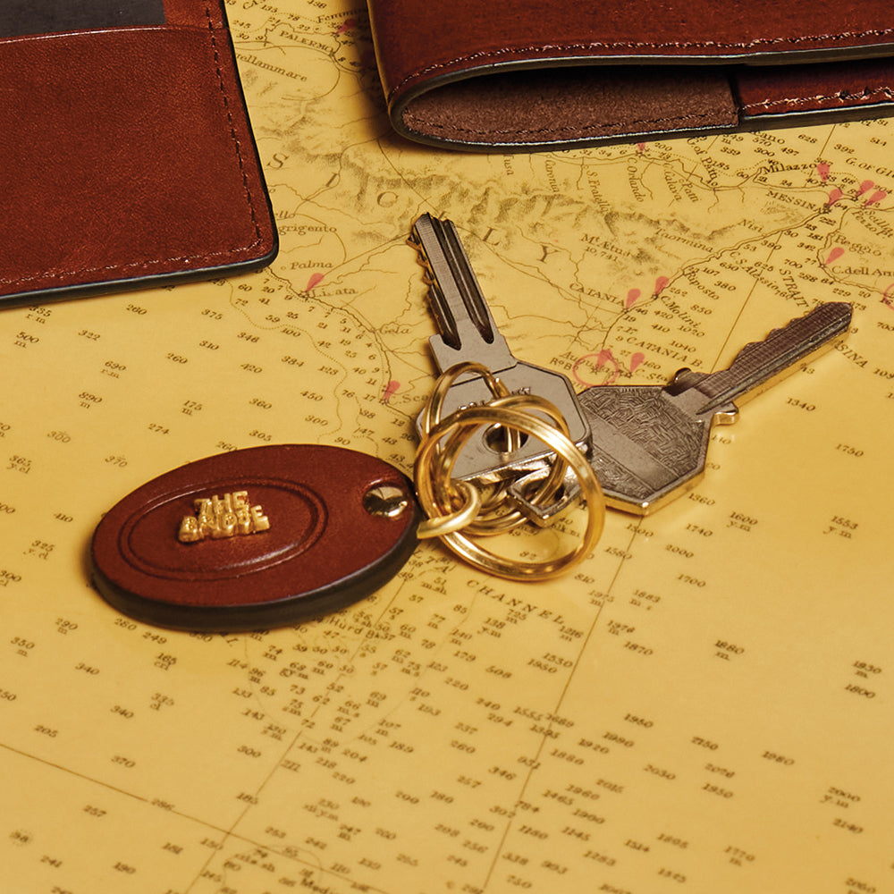 Leather crossbody bag BROWN/GOLD | The Bridge